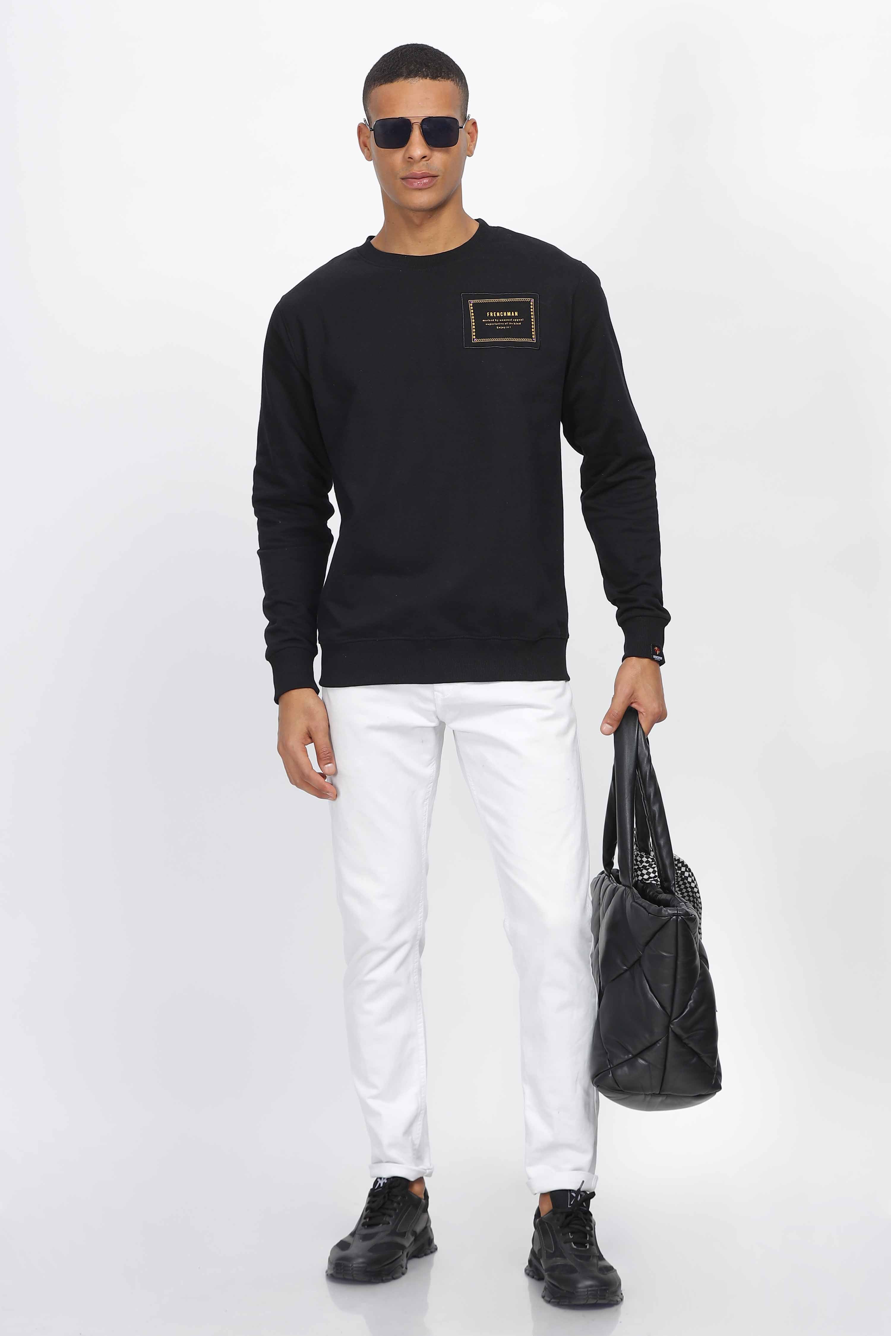 SWEATSHIRT / BLK WHT