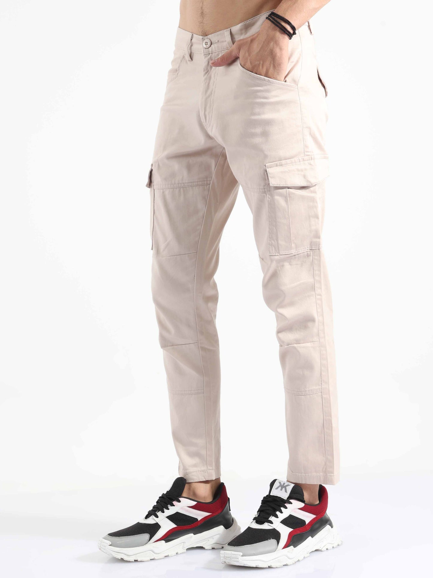 Silver Cargo Pants for Men