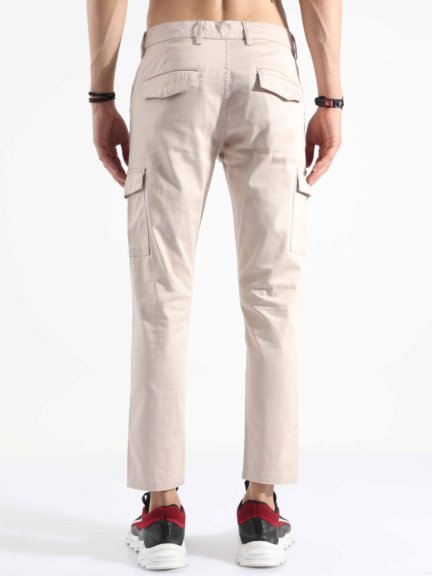 Silver Cargo Pants for Men