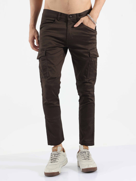 Brown Cargo Pants for Men 