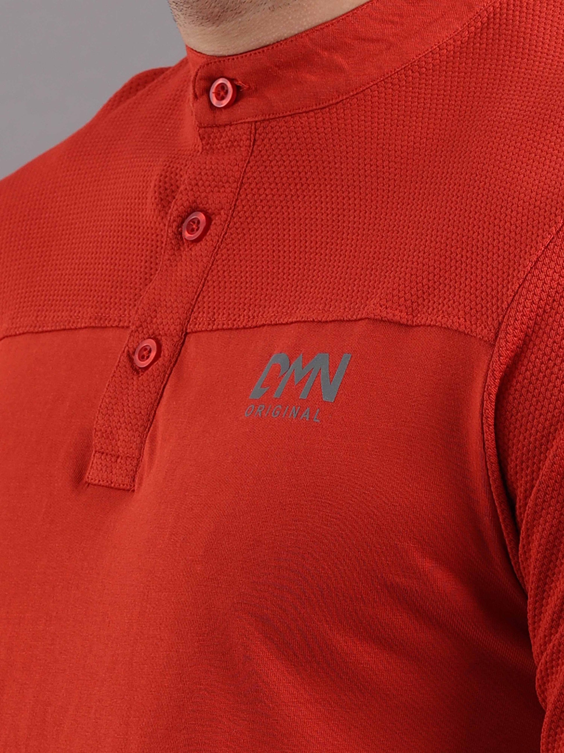 Red Full Sleeve T Shirt for men
