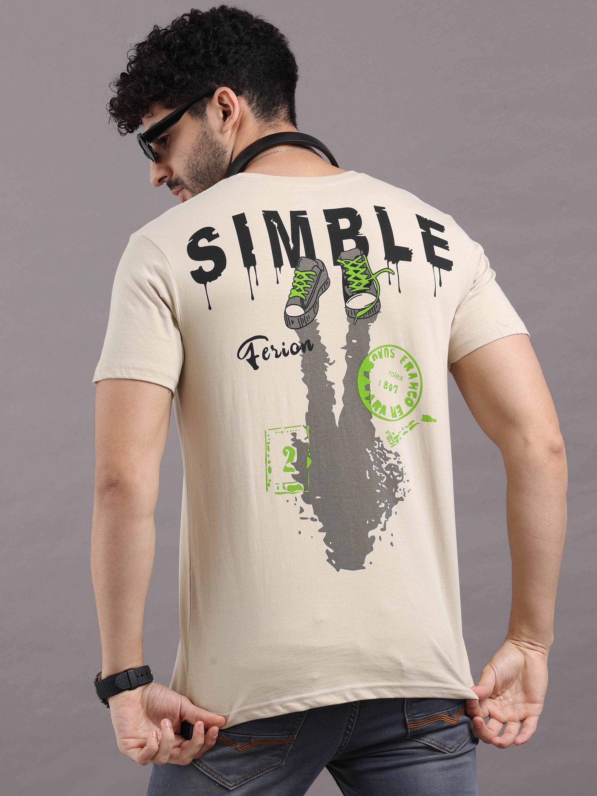 cream t shirt for men