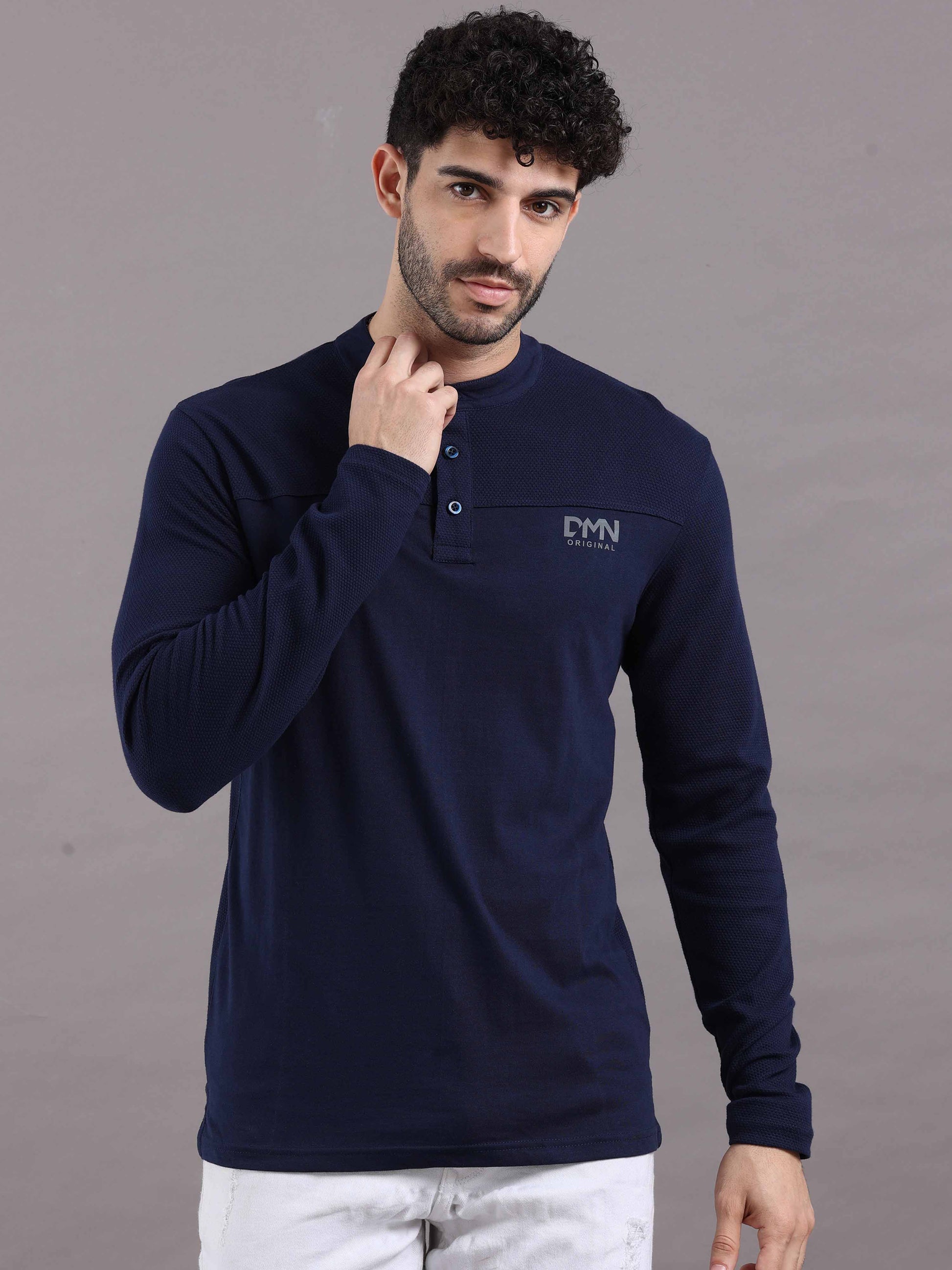 Full Sleeve Blue T Shirt