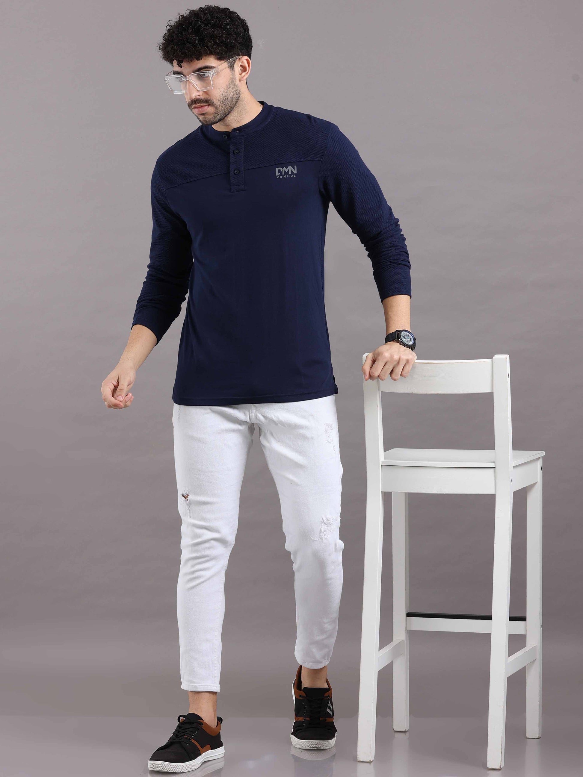 Full Sleeve Blue T Shirt