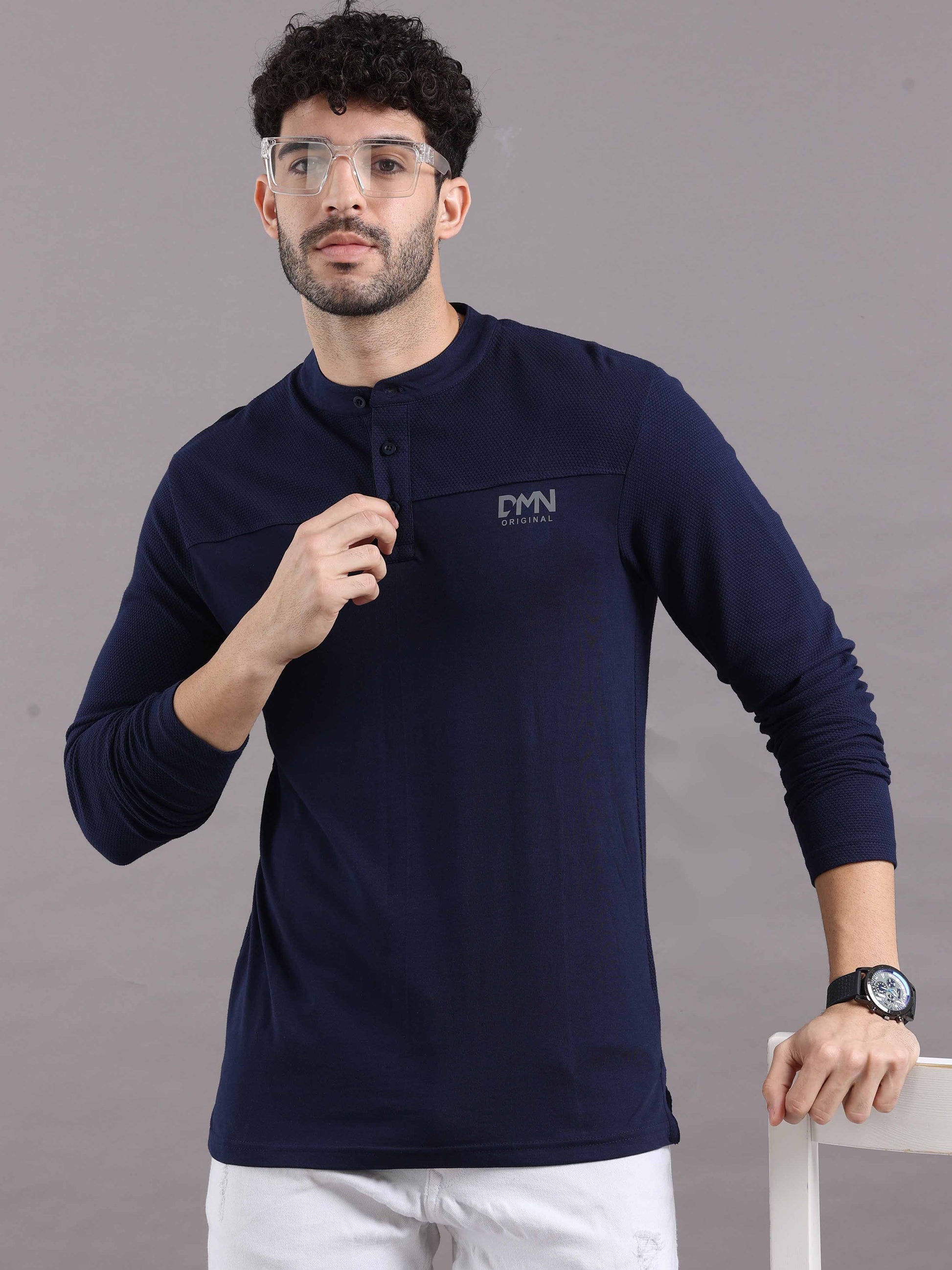 Full Sleeve Blue T Shirt