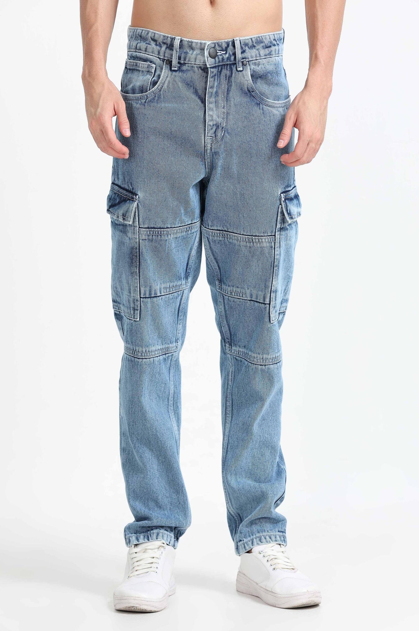 Shop Light Blue Baggy Jeans for Men Online in India