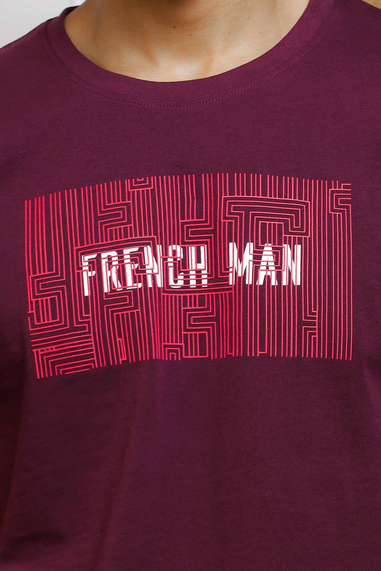 Red Printed T-Shirt for Men 