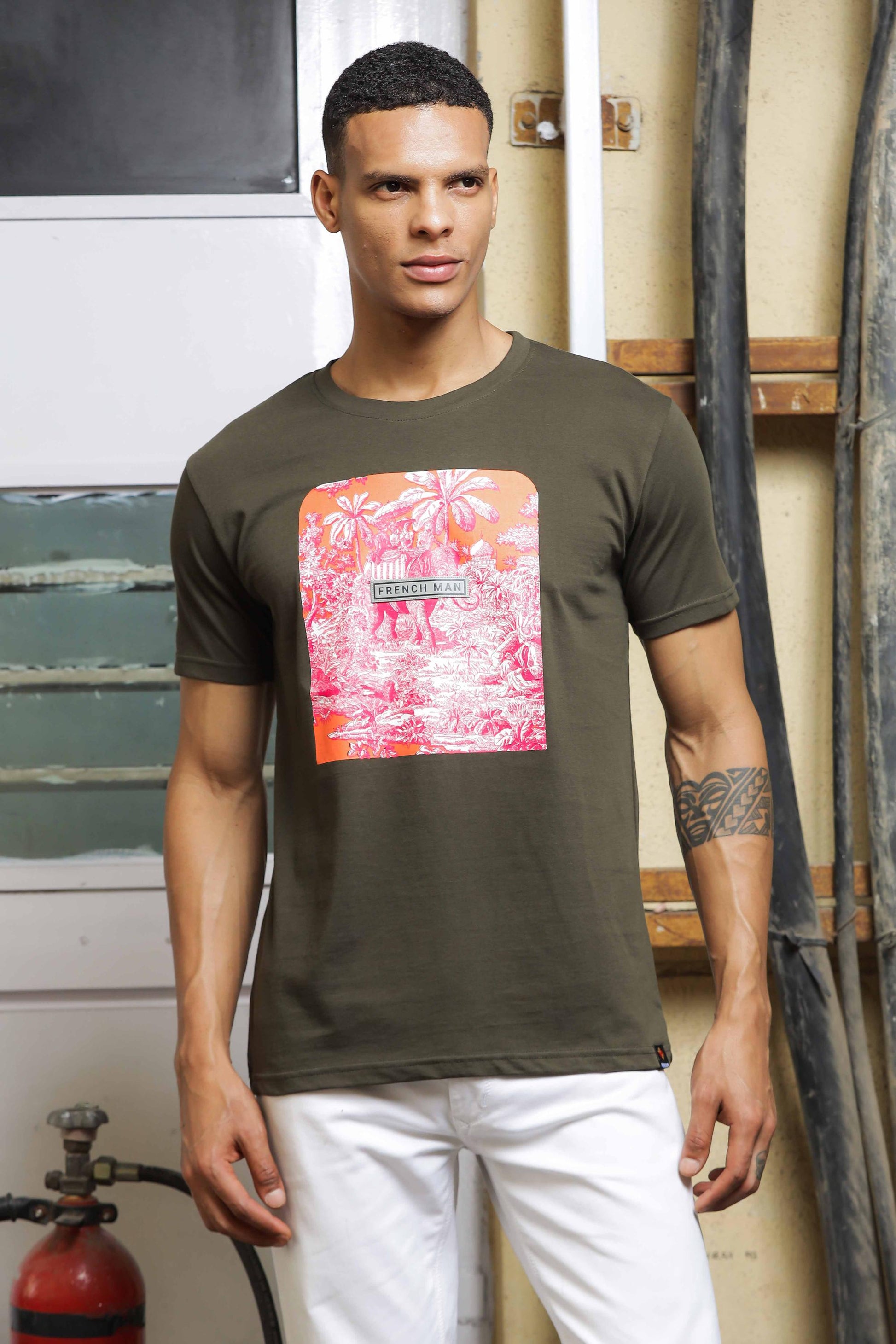 Green Printed T-Shirt 