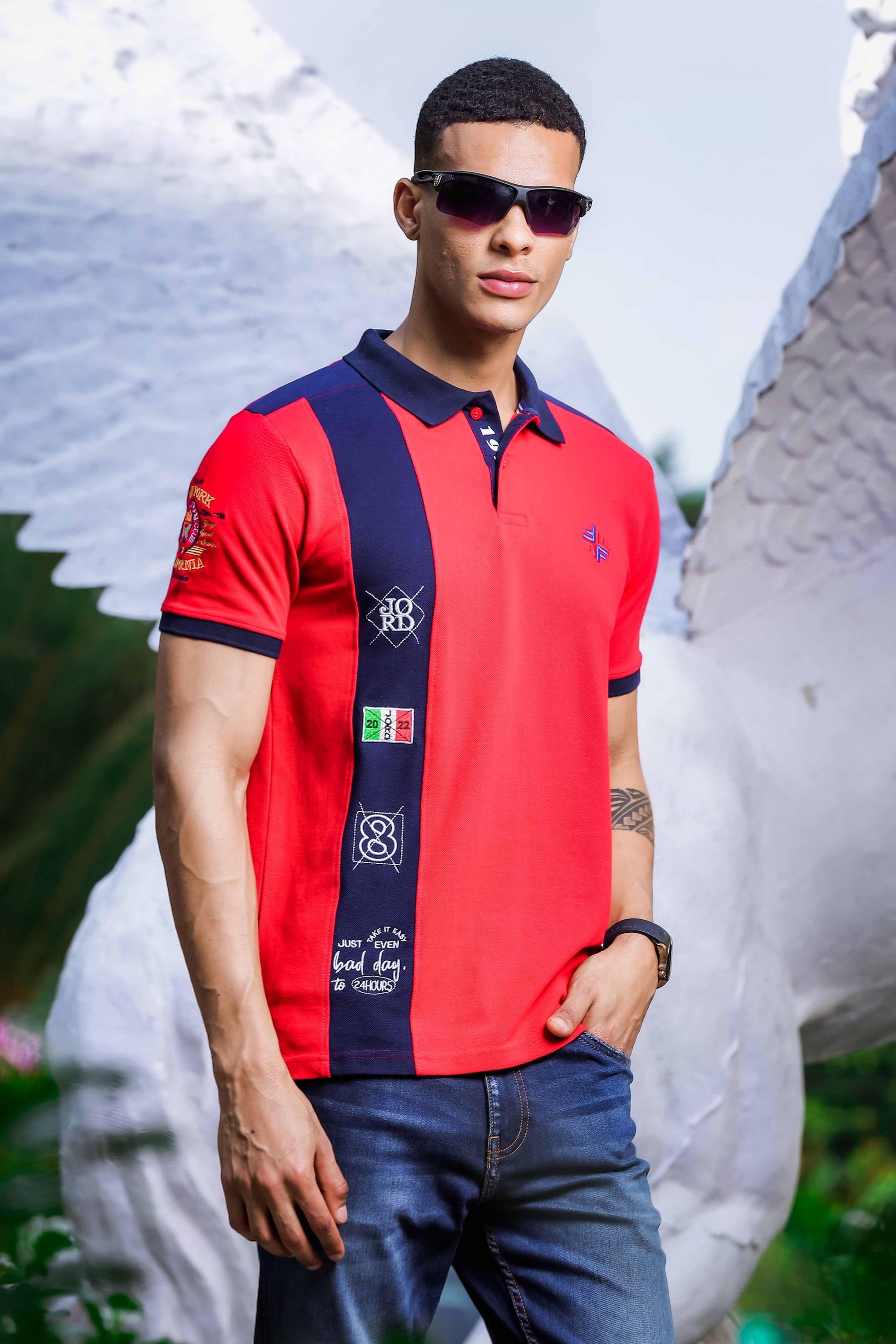 red polo t-shirts for men