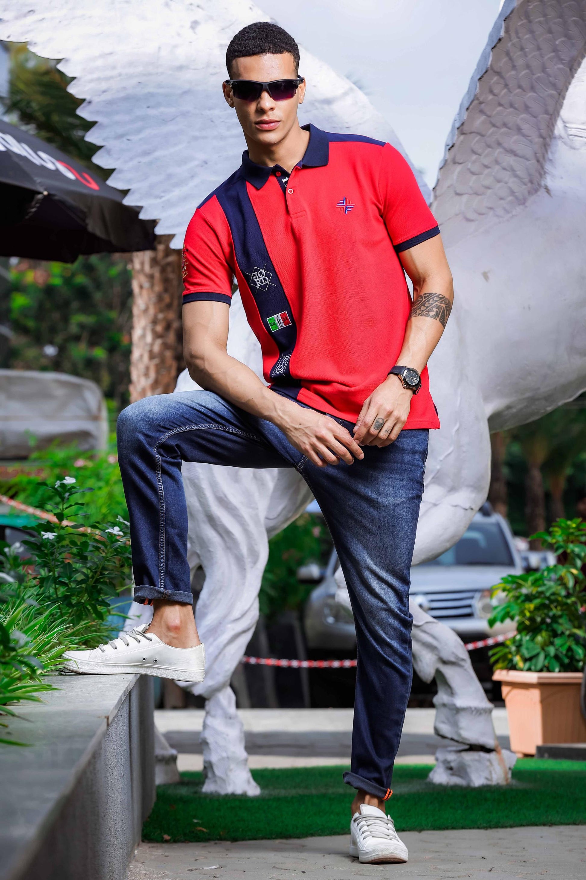 red polo t-shirts for men