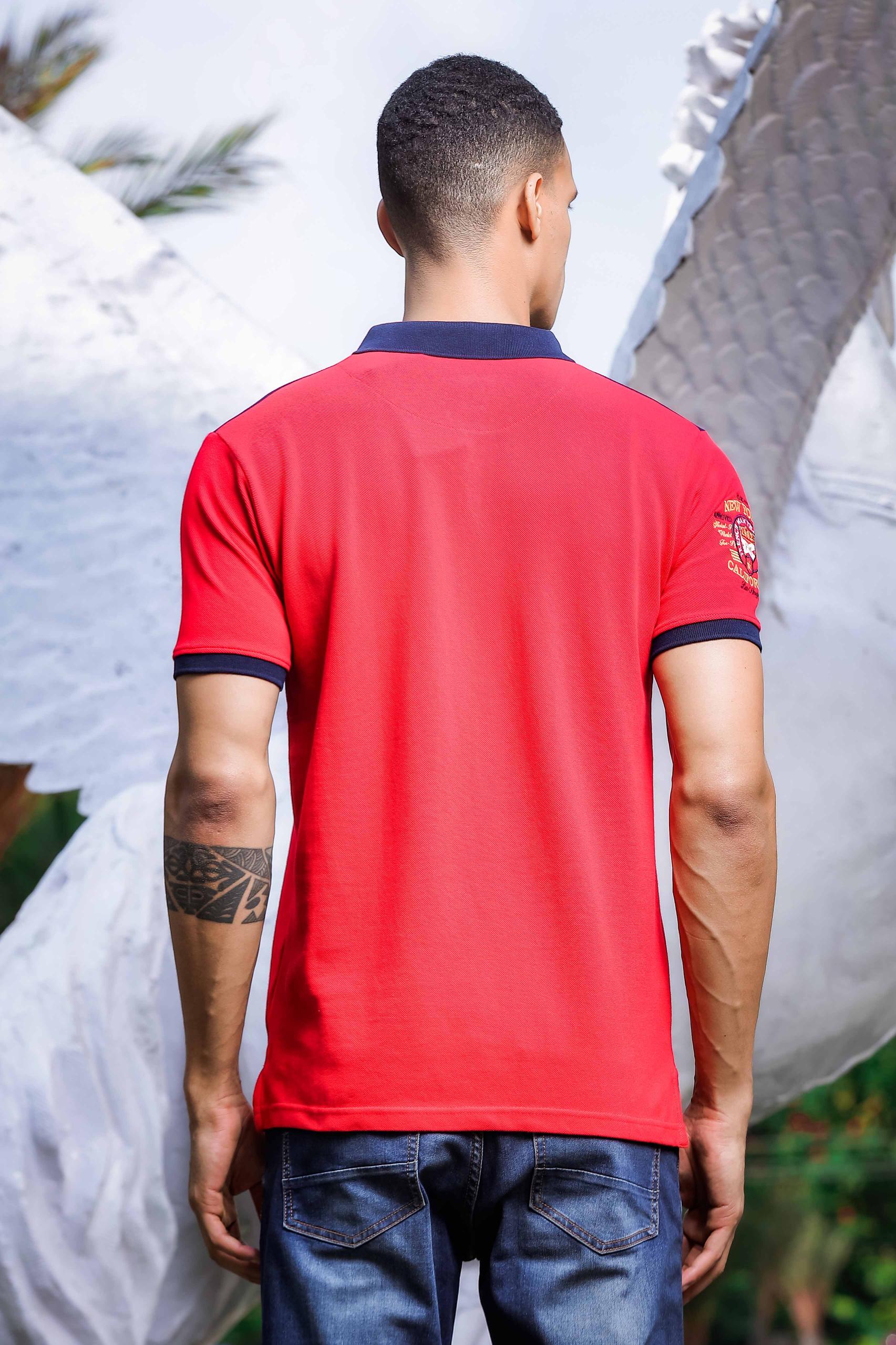 red polo t-shirts for men