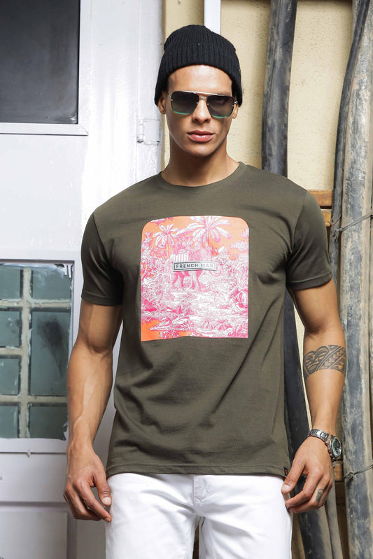 Green Printed T-Shirt 