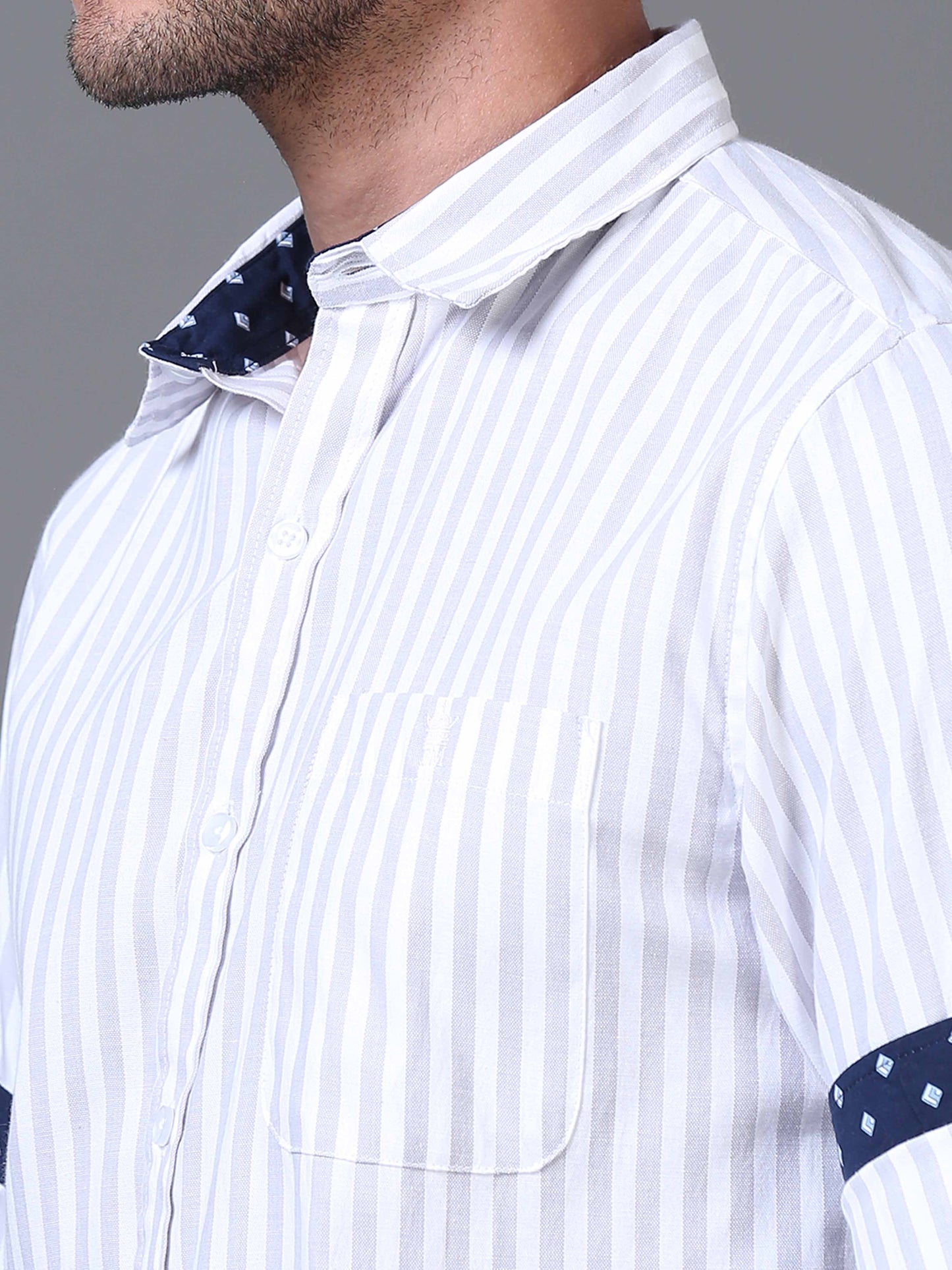 Grey Striped Shirt