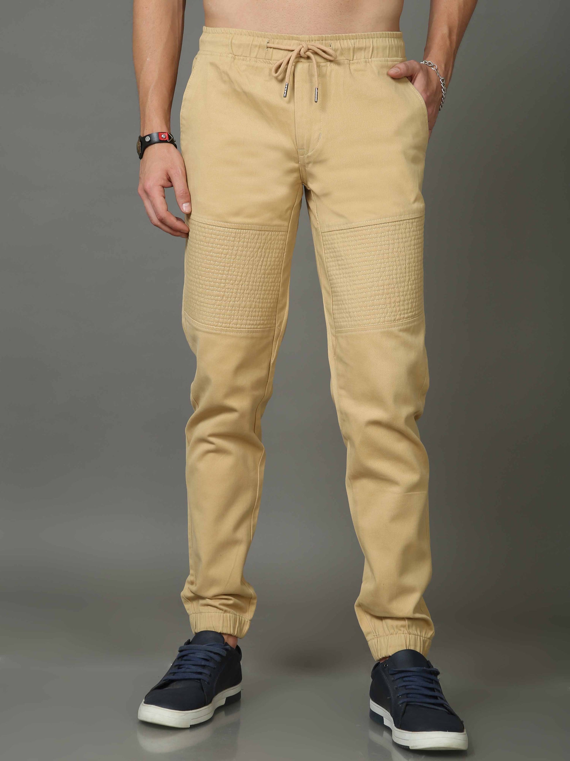 Mens Beige Joggers