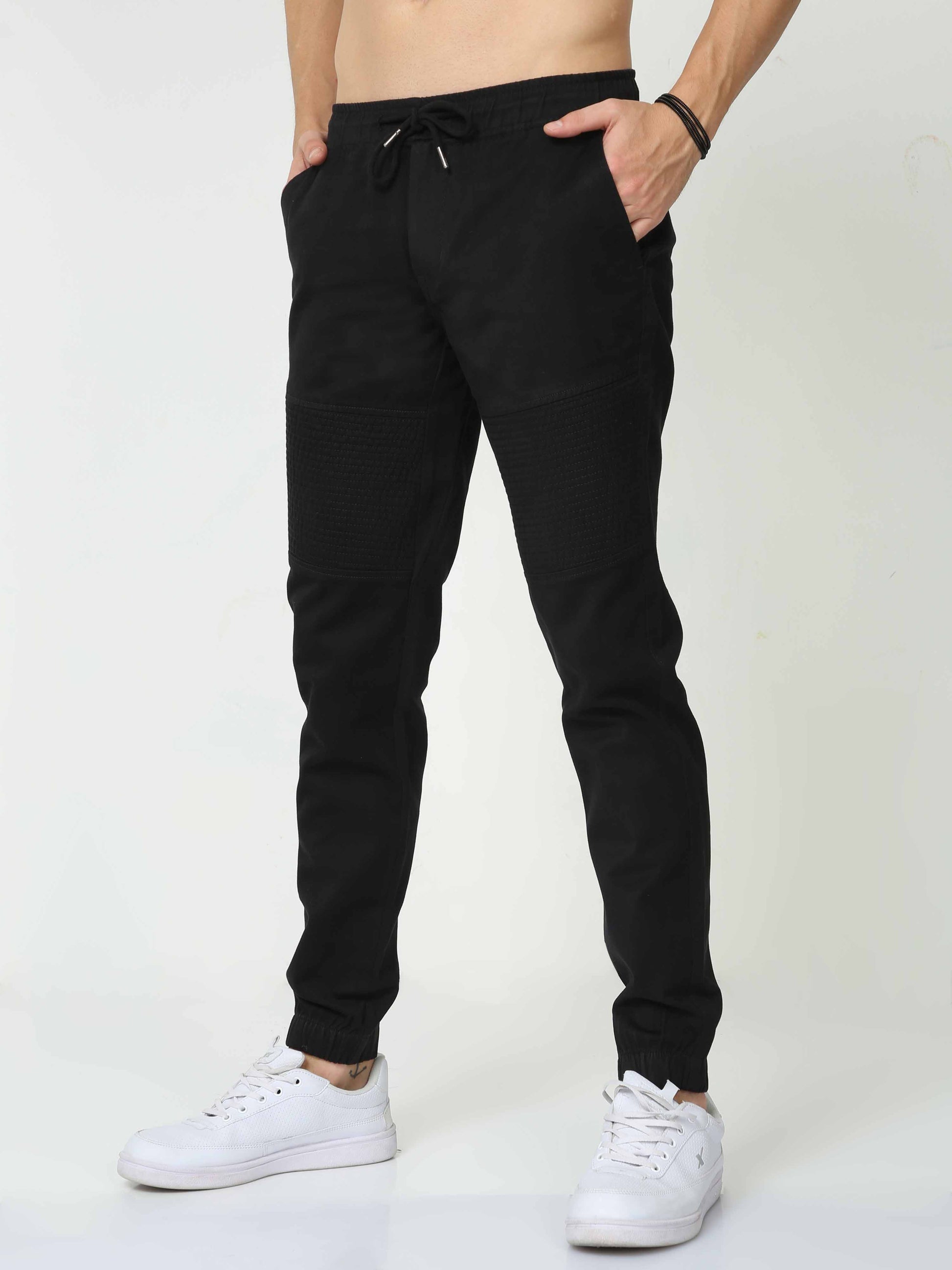 mens black cargo joggers