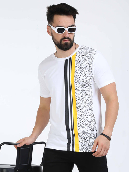 WHITE ROUND NECk T-SHIRTS DESIGNER