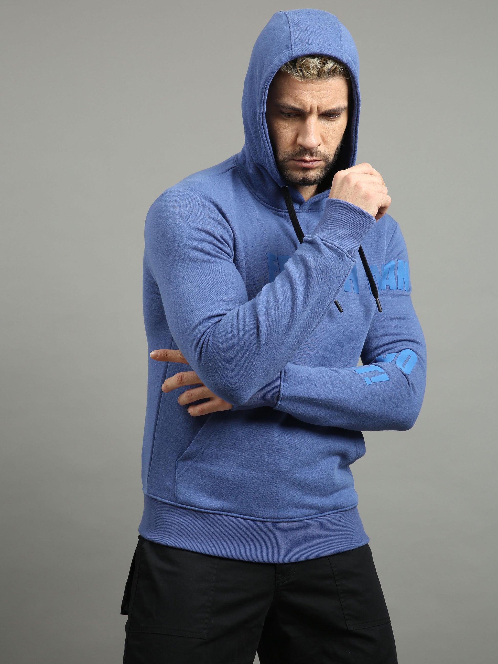 Mens Blue Hoodie