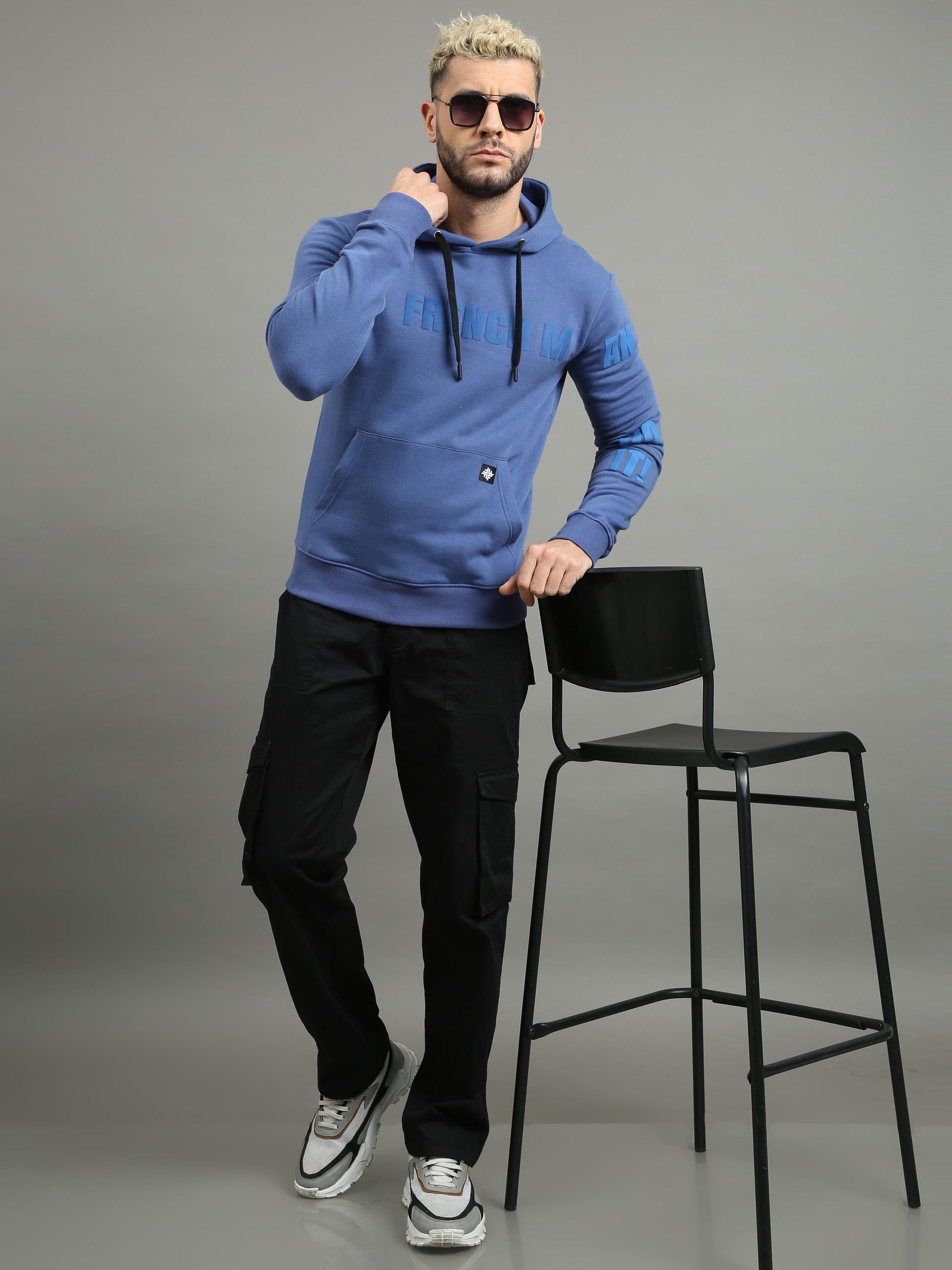 Mens Blue Hoodie