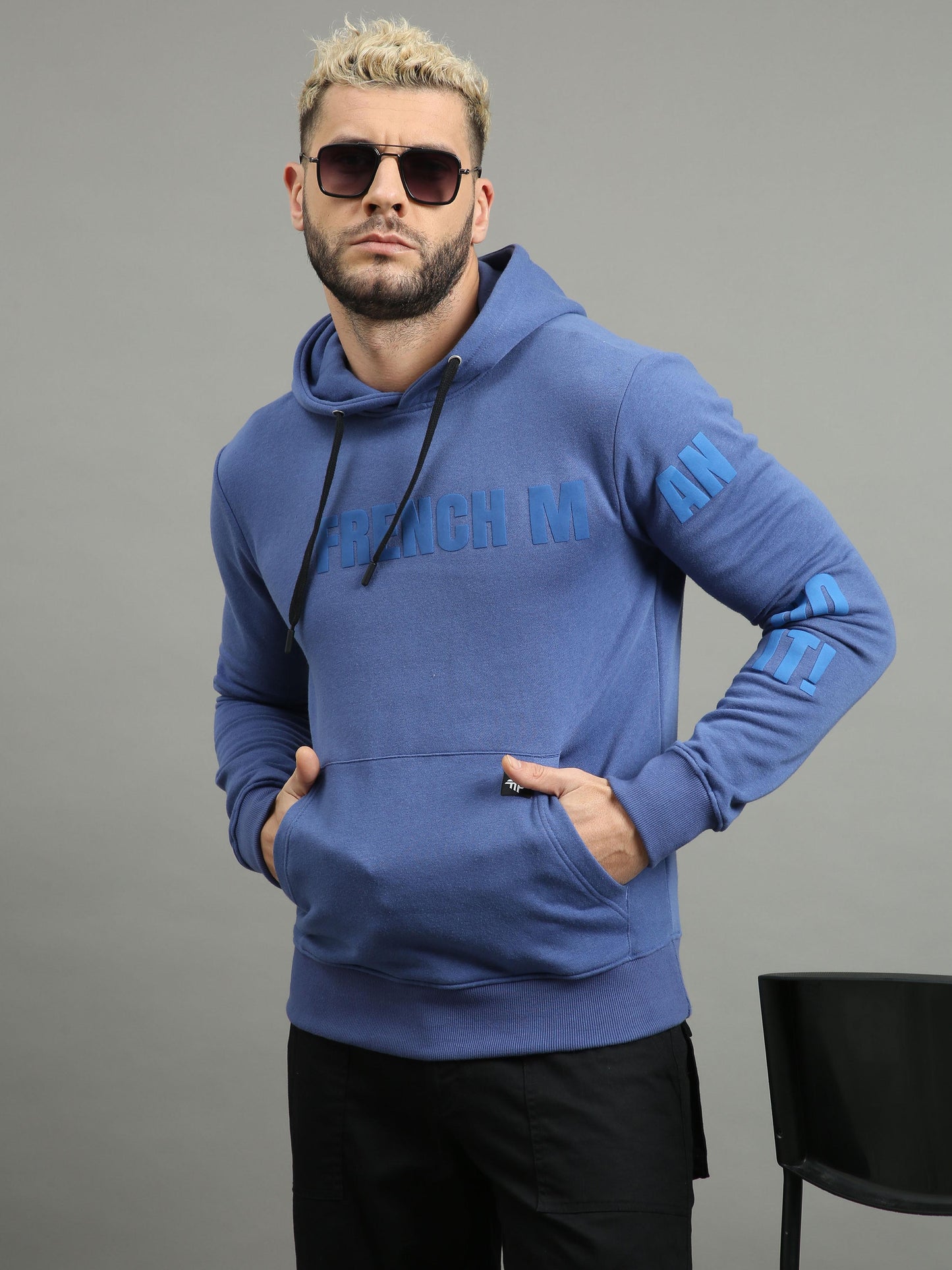 Mens Blue Hoodie