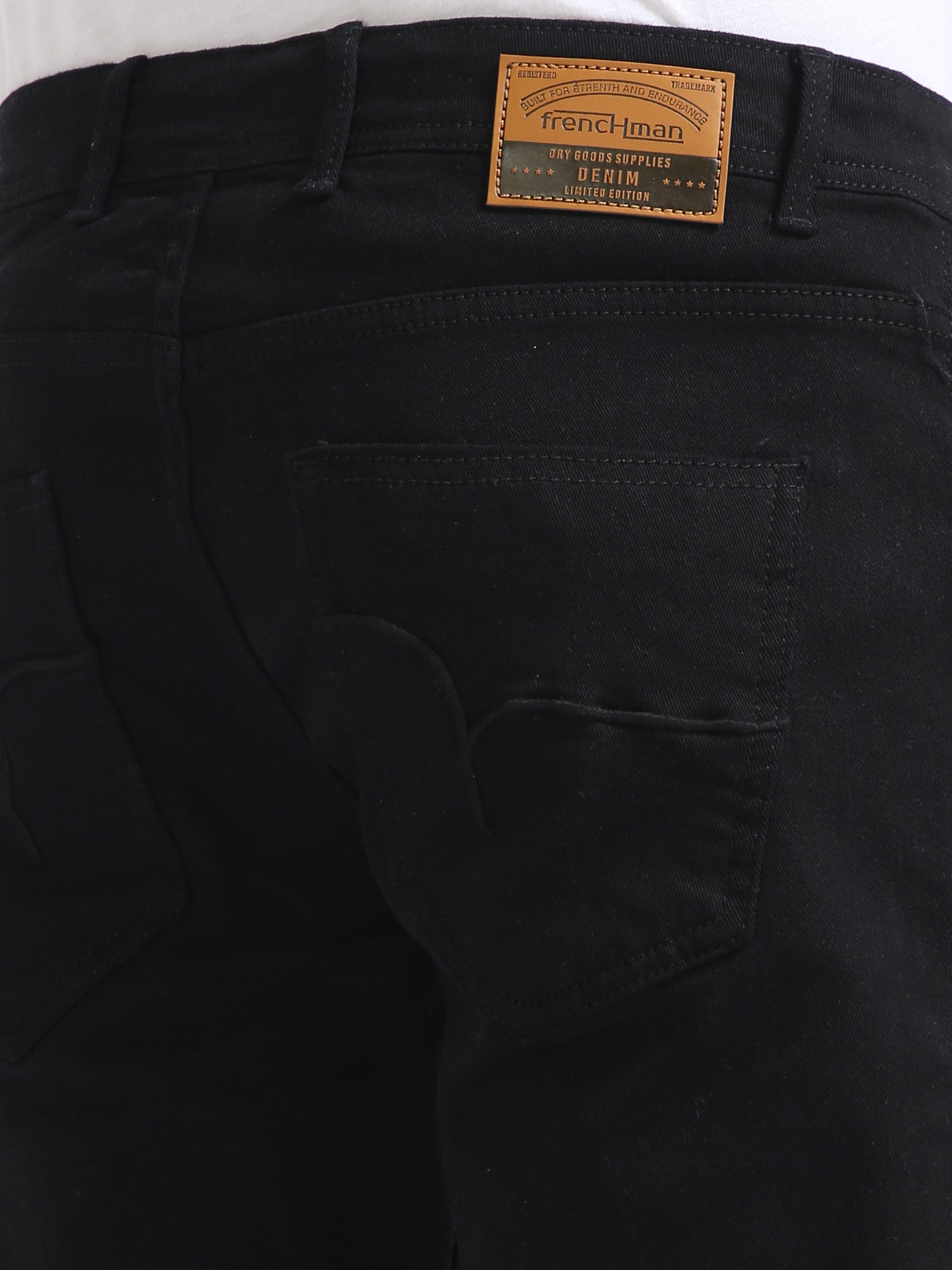 Slim Fit Mid Rise Black Jeans for Men