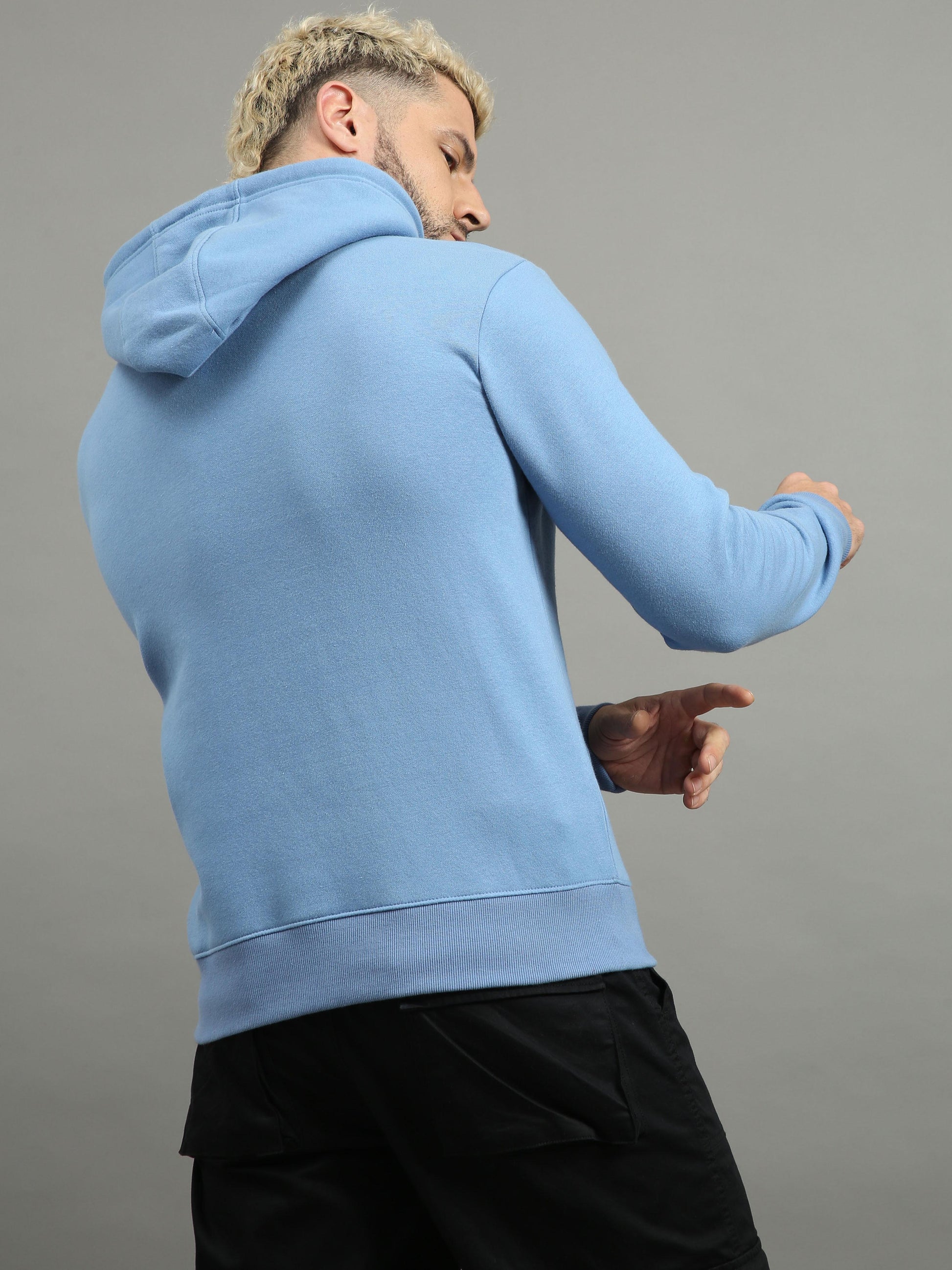 Buy Trendy Men's Sky Blue Hoodie Online at Great Price