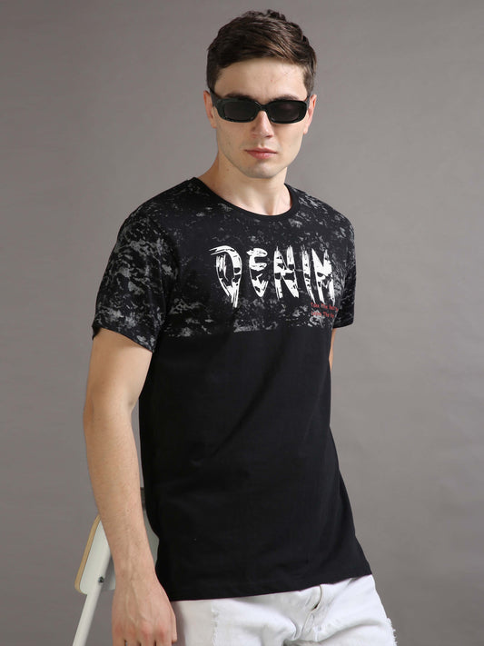  Black Round Neck T-Shirt 