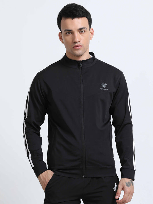 Black Zipper Jacket for Men 