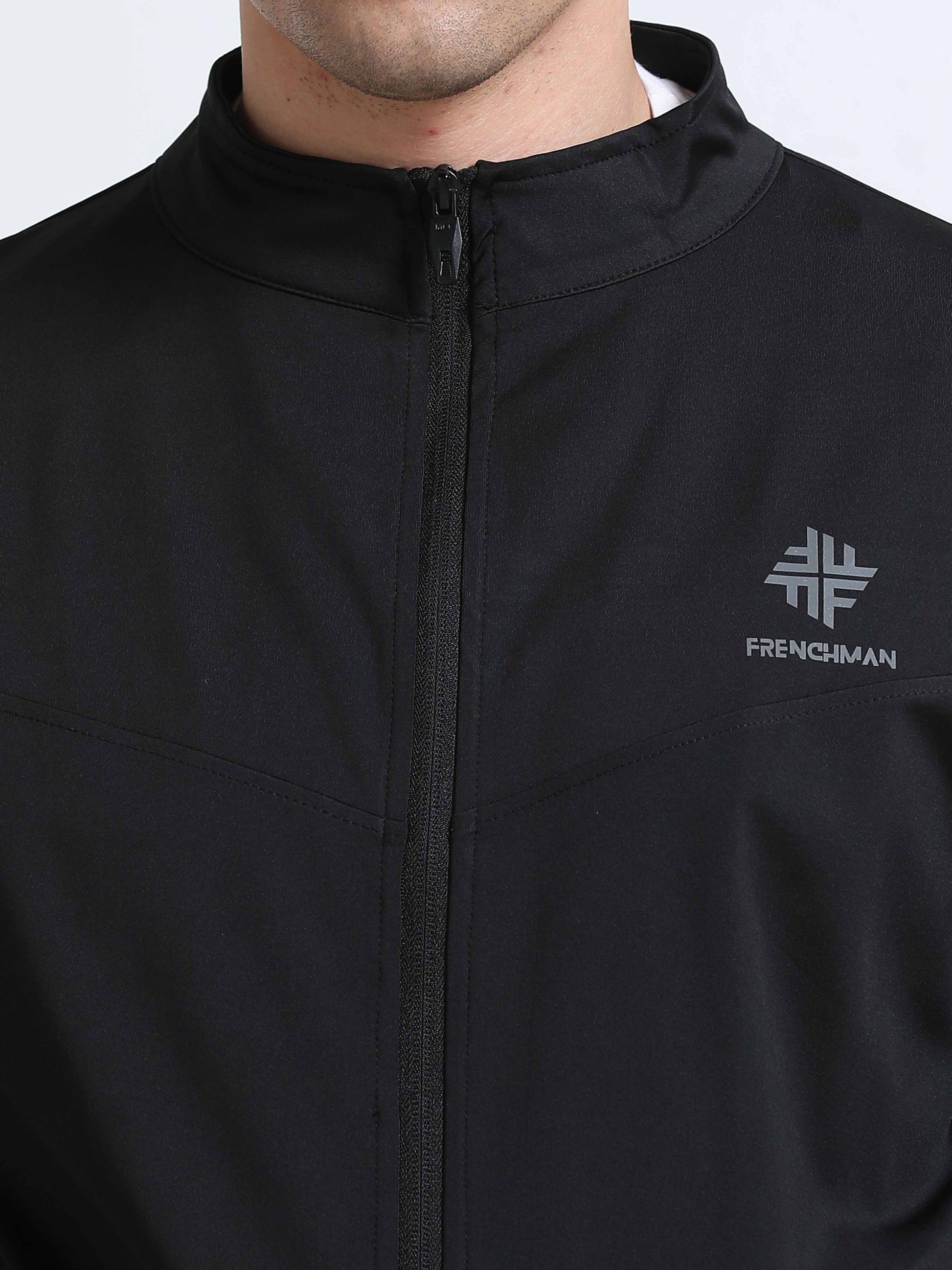 Black Zipper Jacket for Men 