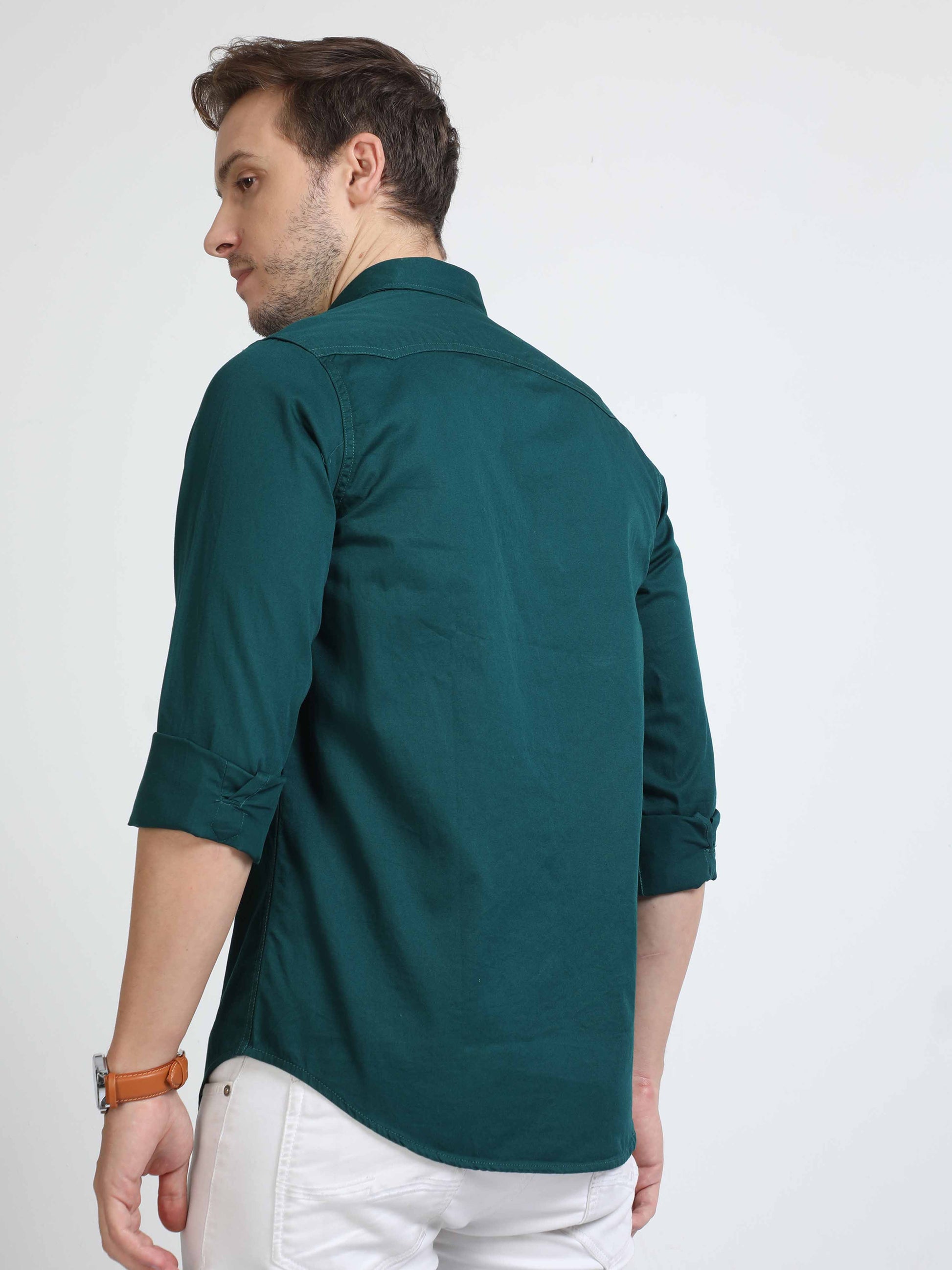Dark Green Double Pocket Shirt 