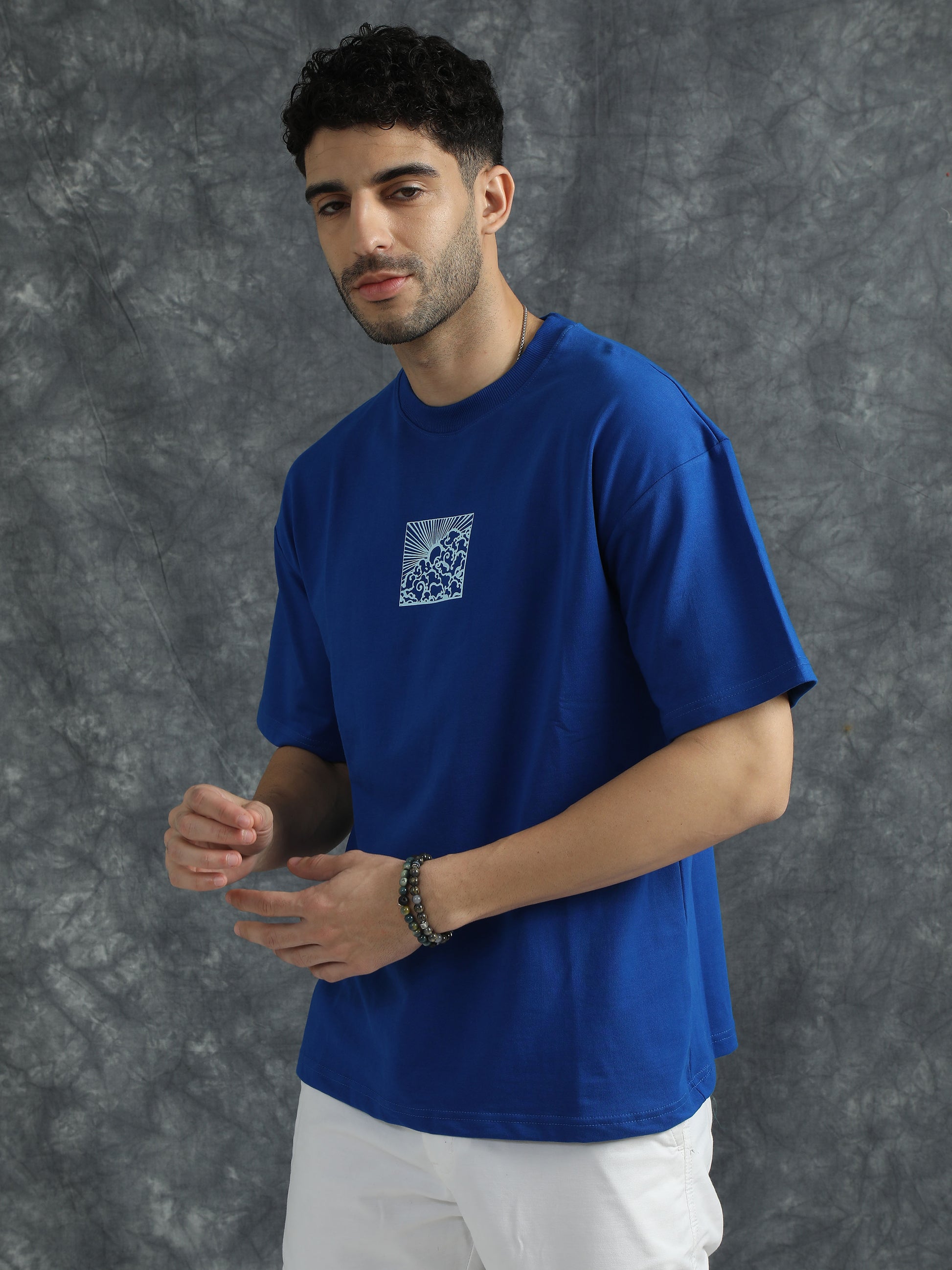 oversized blue t shirt - Black Denim