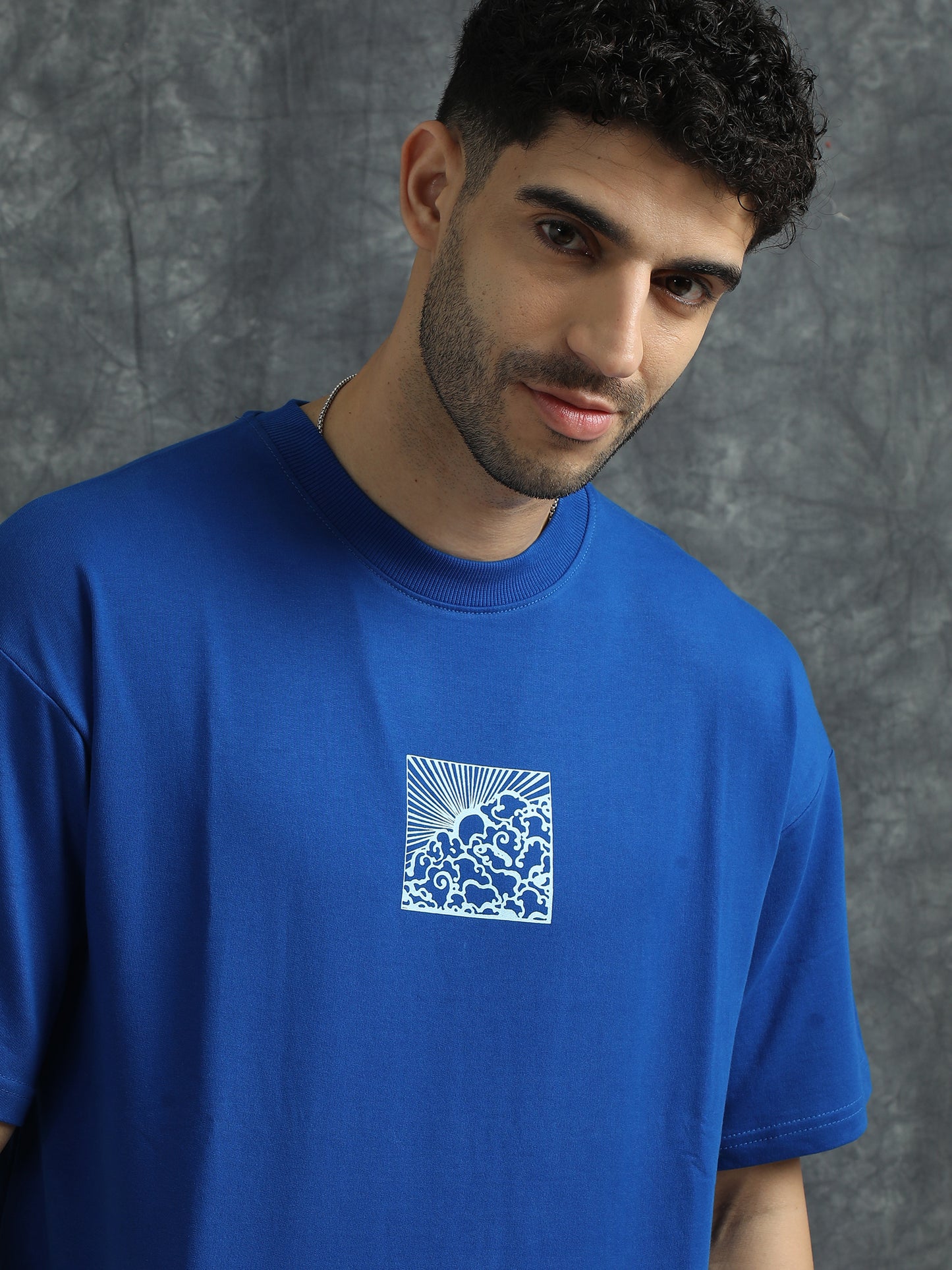 oversized blue t shirt - Black Denim