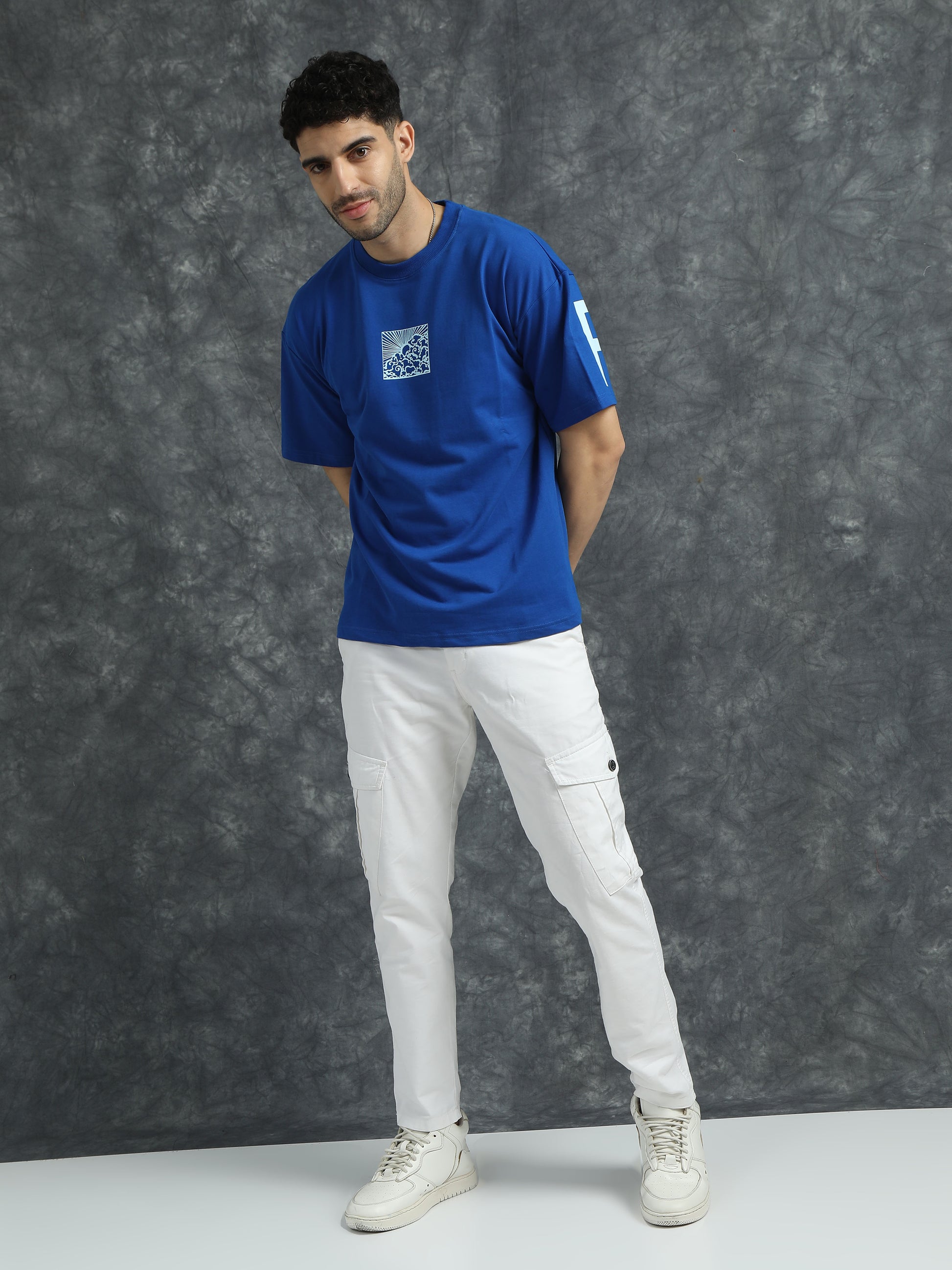 oversized blue t shirt - Black Denim