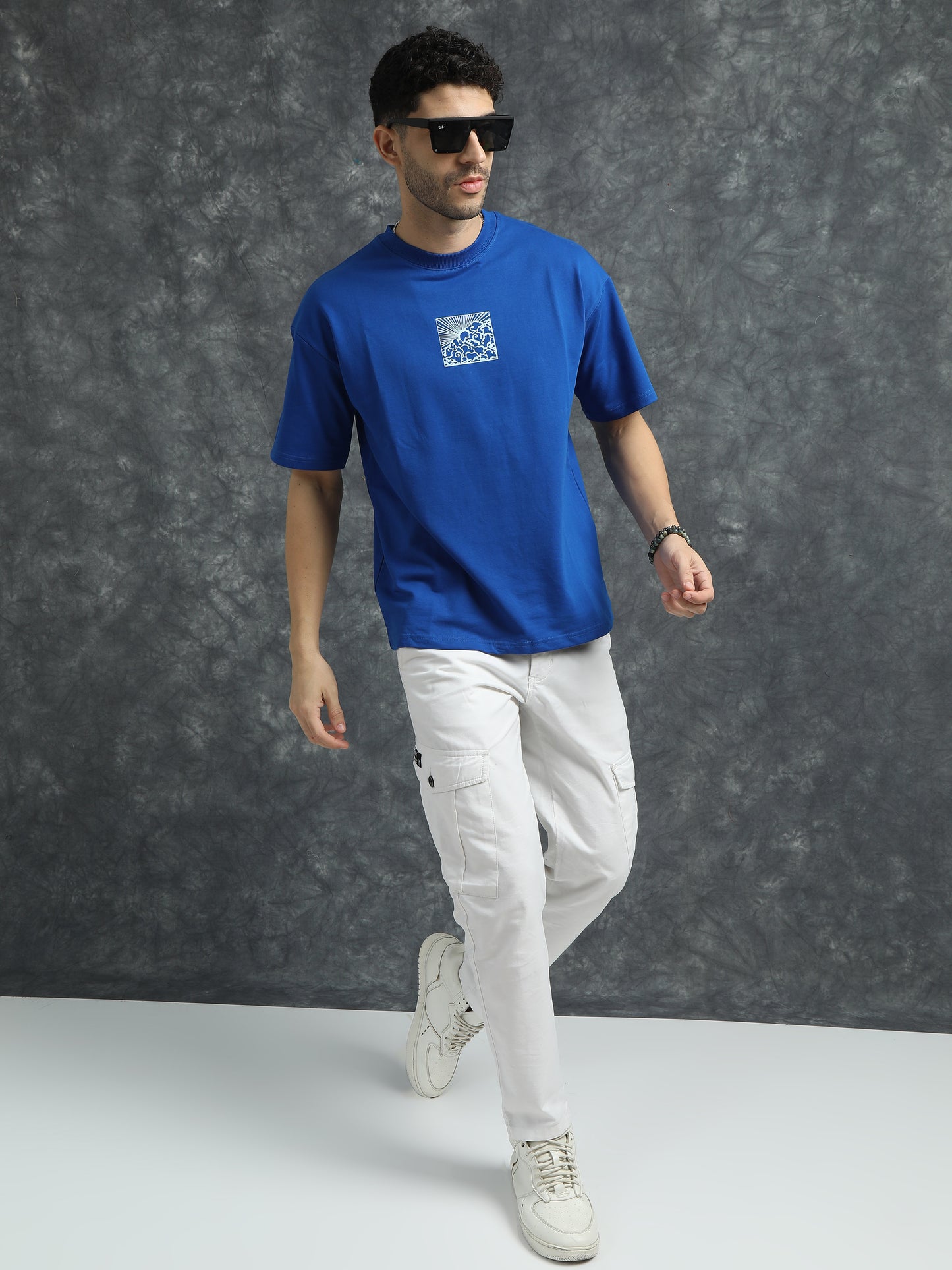 oversized blue t shirt - Black Denim