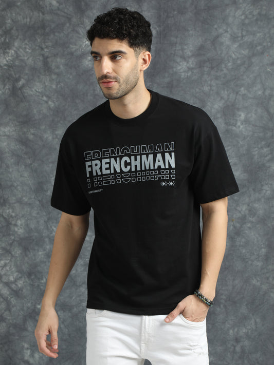 black oversized t shirt - Black Denim