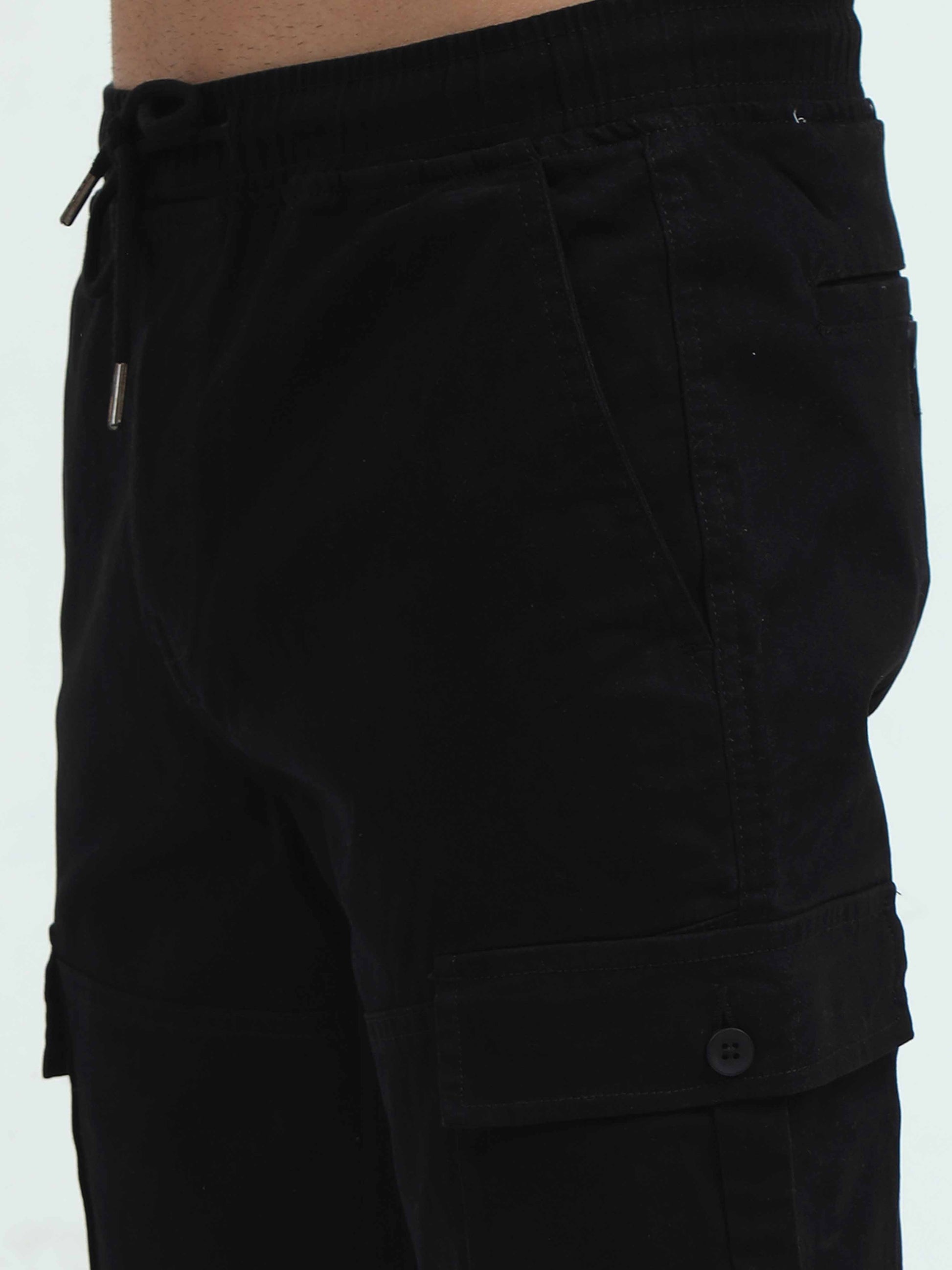 Mens Black Cargo Trousers
