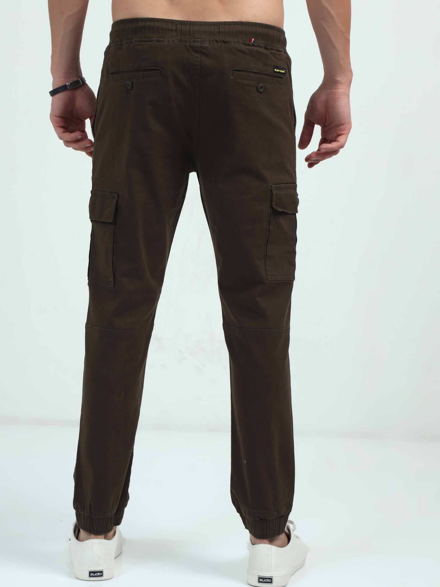 Mens Brown Cargo Trousers