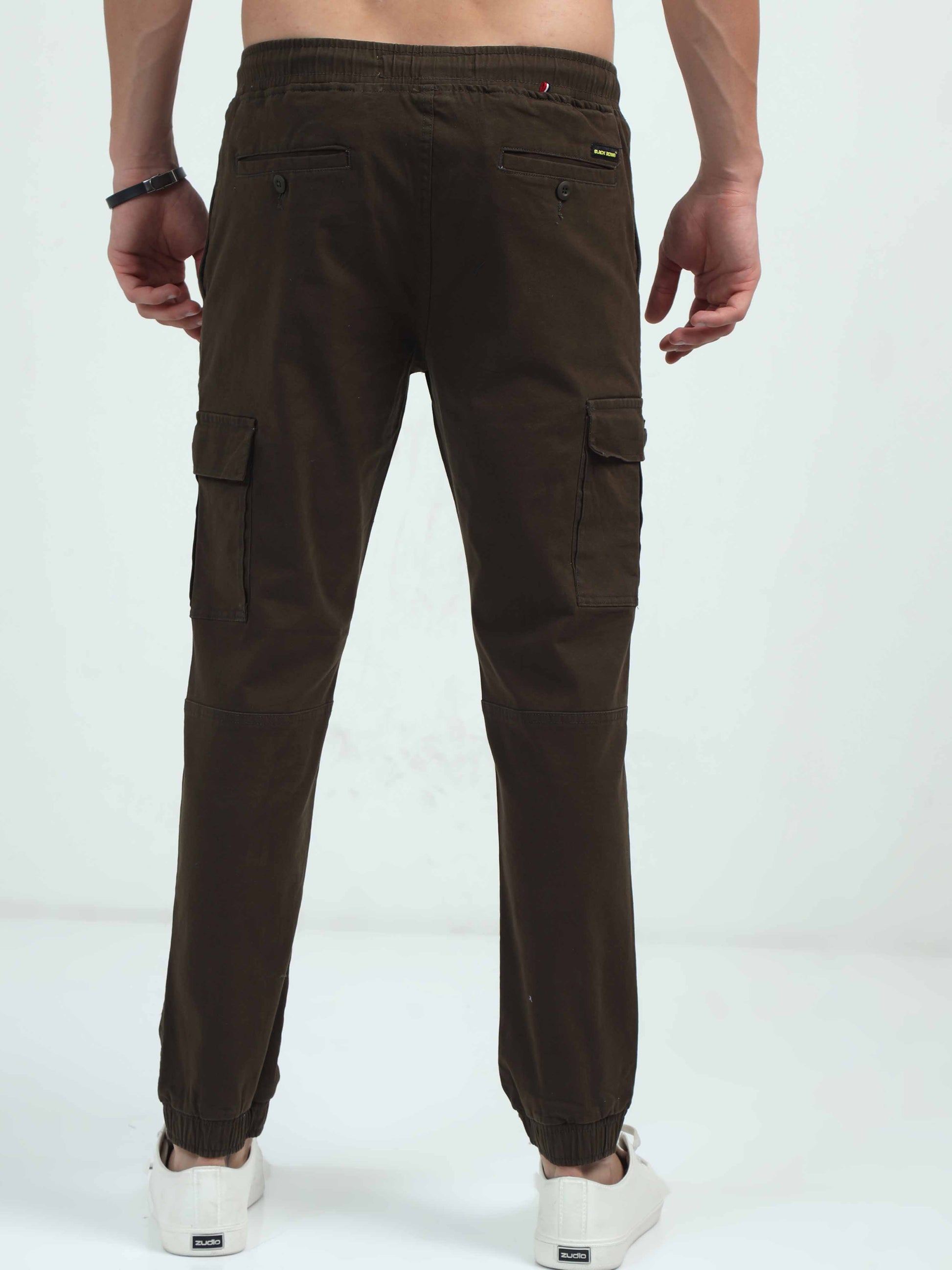 Mens Brown Cargo Trousers
