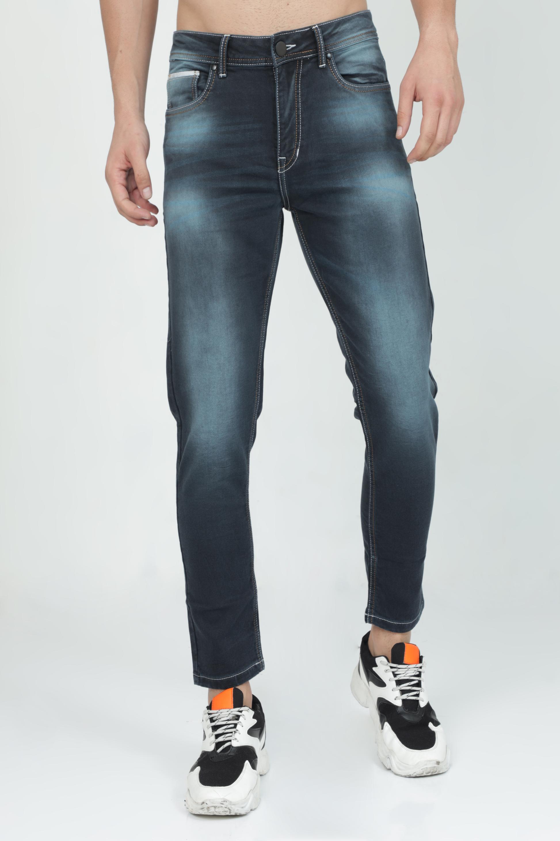 Mens Dark Blue Denim Jeans