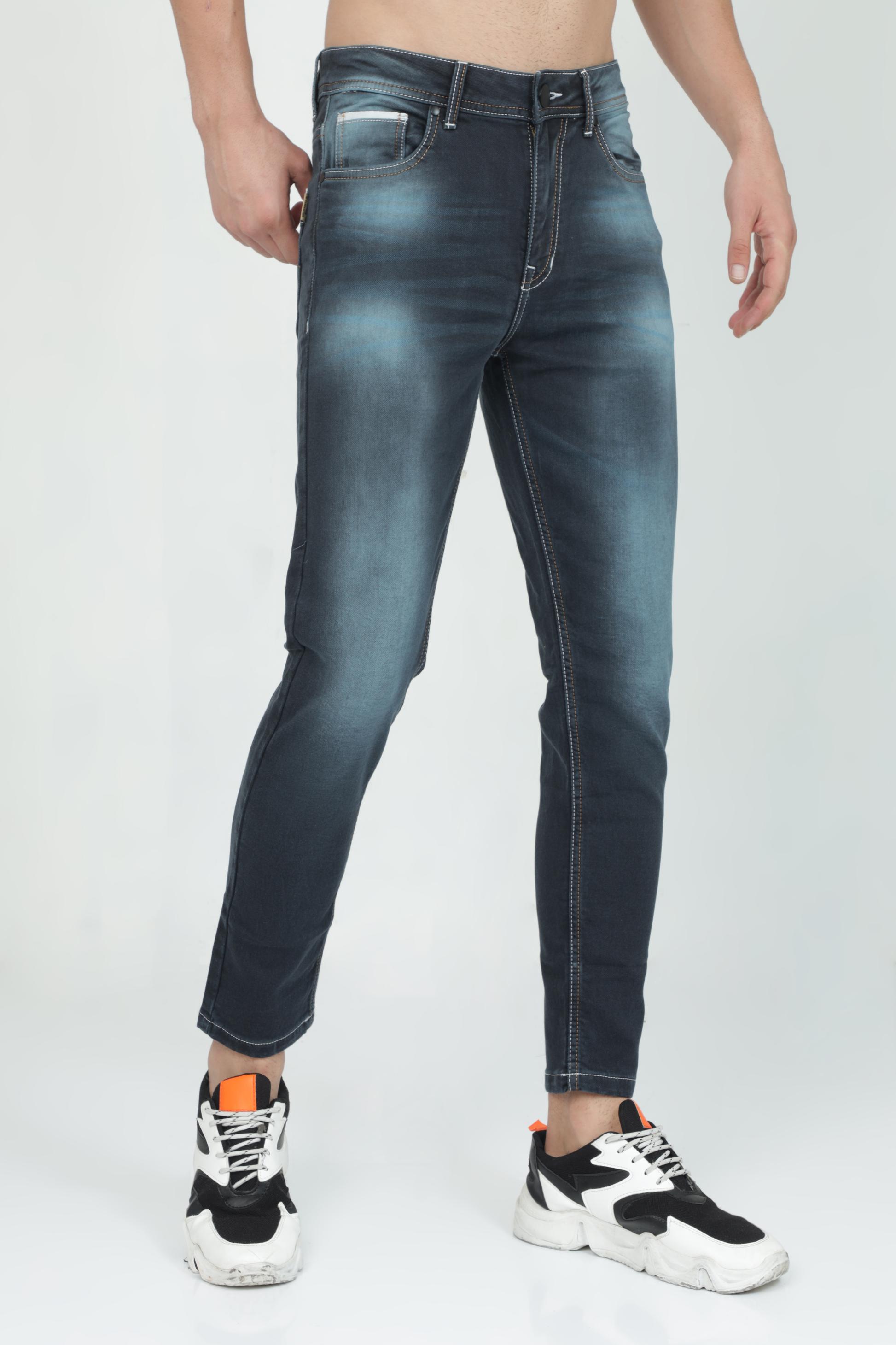 Mens Dark Blue Denim Jeans