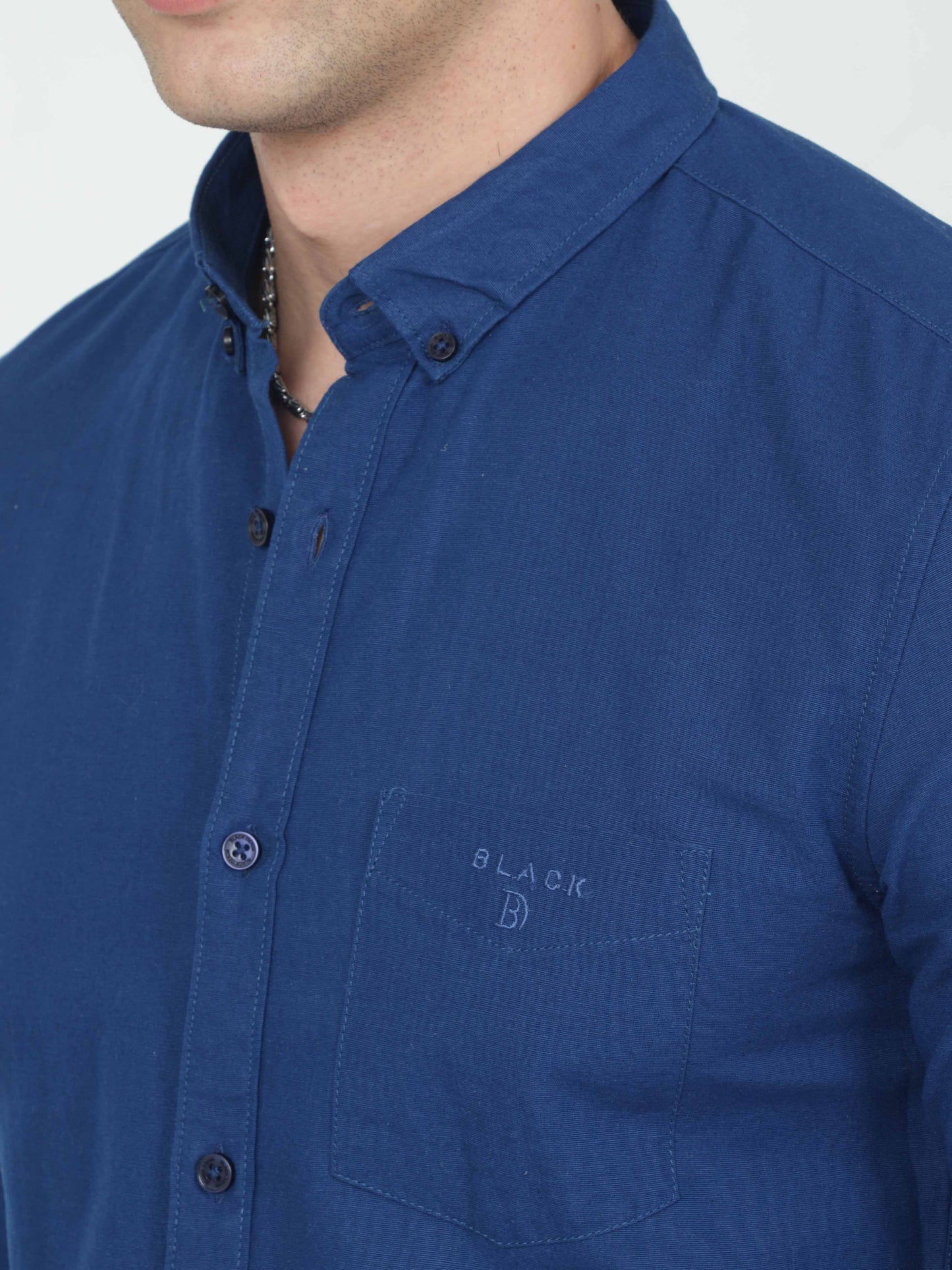 Blue Cotton Shirt for Men