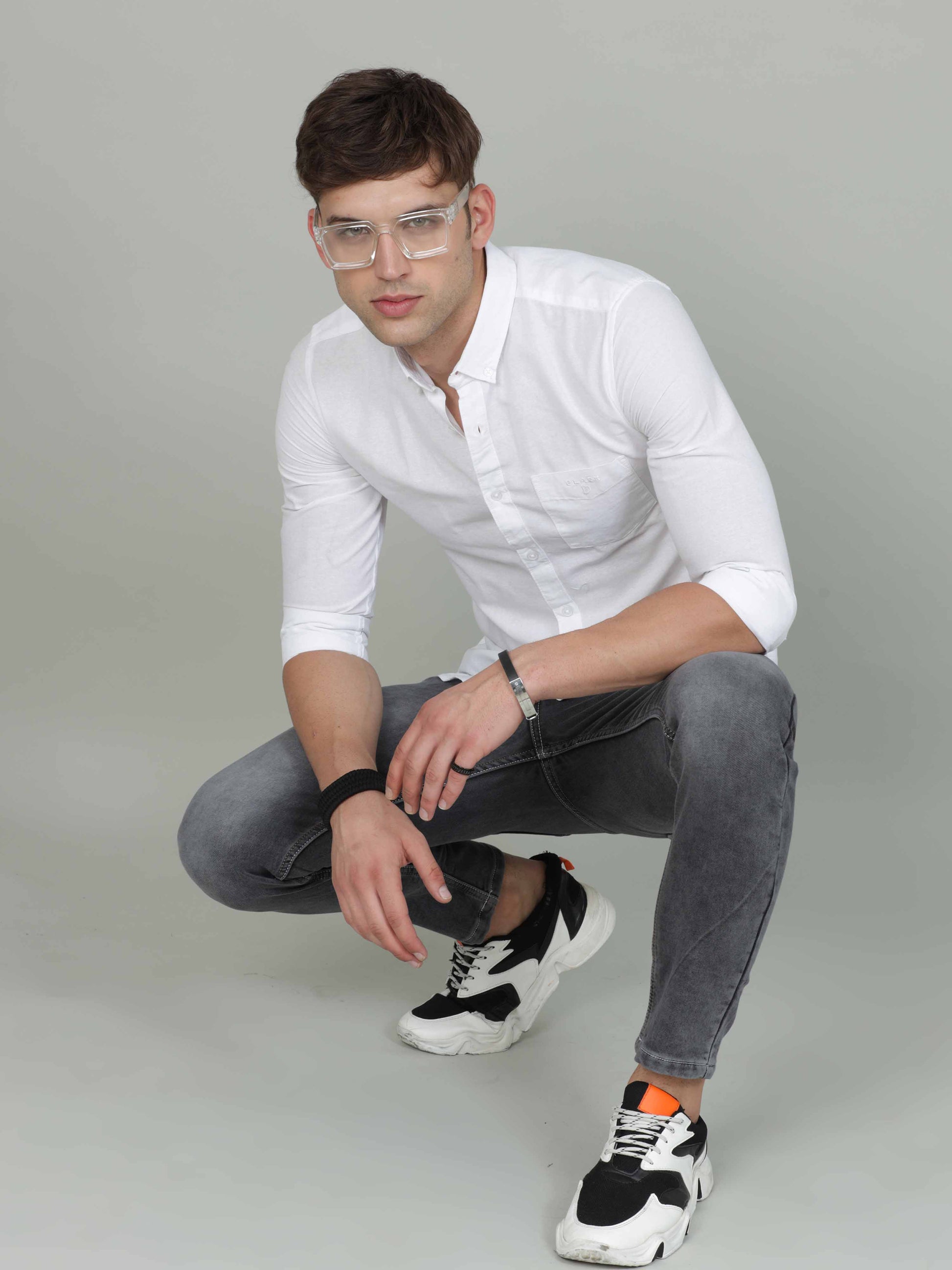 Plain White Shirt for Men 