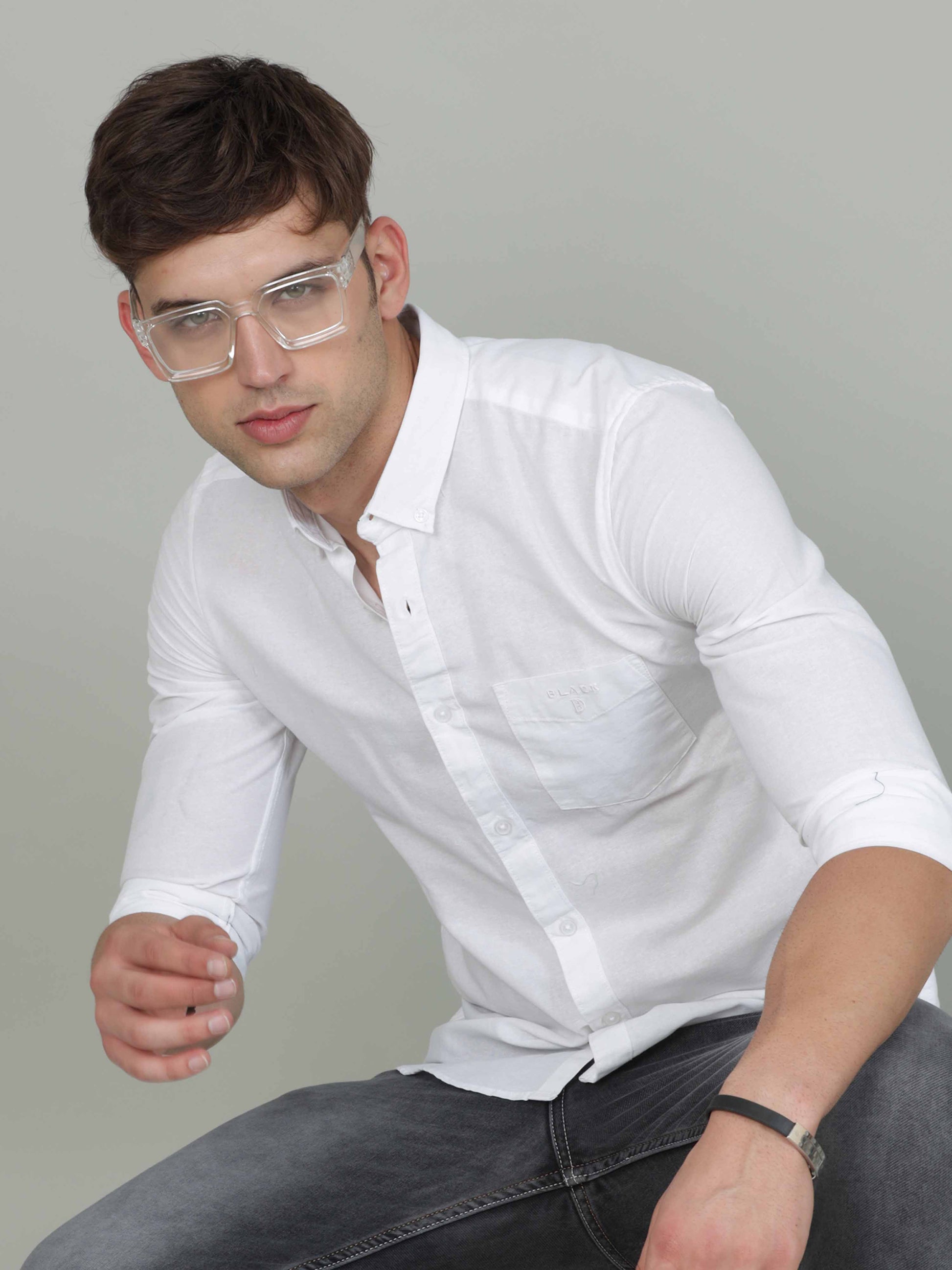  Plain White Shirt for Men 